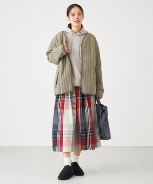SHARE PARK LADIES 【UNISEX】キルティング蓄熱中綿 Ｖカーディガン（Mサイズ） カーキ