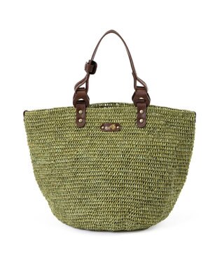 IBIZA ラフィア　ハンドバッグ（草木染め）