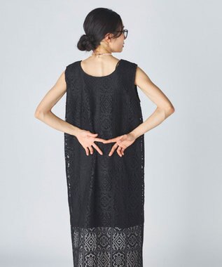 OP／FILA 【Ocean Pacific】レースノースリーブトップス ブラック