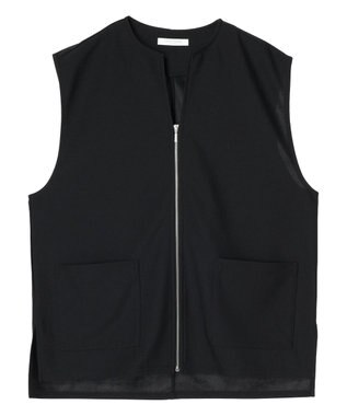 Green Parks フロントＺＩＰカットベスト Black