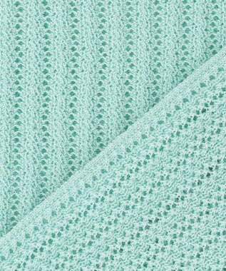 組曲 L 【先行予約・前後着用可】レーシーニット カーディガン ミントブルー系