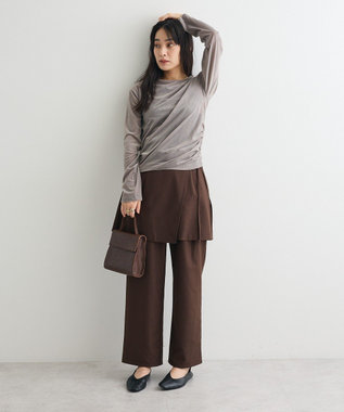 CRAFT STANDARD BOUTIQUE シアーベロアサイドギャザープルオーバー Gray