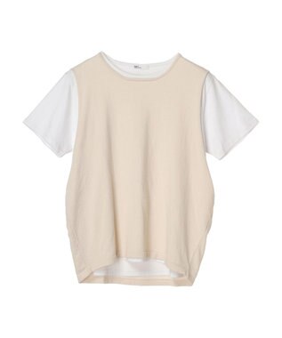 CRAFT STANDARD BOUTIQUE ＳＥＴ　カットプルオーバー＋ニットベスト Ivory