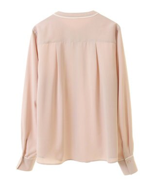 earth music&ecology バイカラータックブラウス Pink Beige