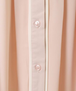 earth music&ecology バイカラータックブラウス Pink Beige