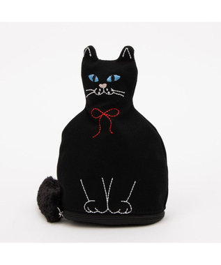 UNBILLION カシュカシュ cachecache / ネコ刺繍自立ポーチ