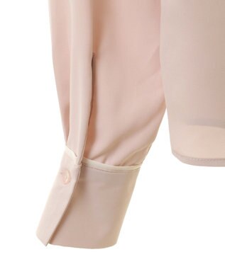 earth music&ecology バイカラータックブラウス Pink Beige