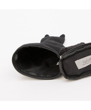 UNBILLION カシュカシュ cachecache / ネコ刺繍自立ポーチ ブラック