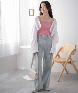 WEGO 【カップ付き】なちゅ盛れカップインショートキャミ ライトピンク