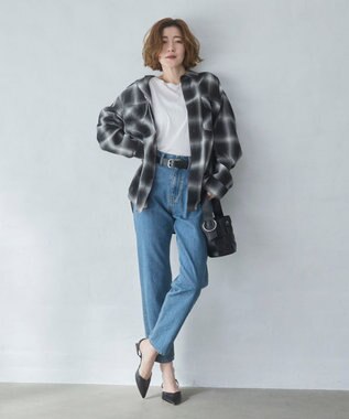 WEGO 【ユニセックス着用ITEM/SMLサイズ展開】オンブレチェックシャツ（LS） 柄1