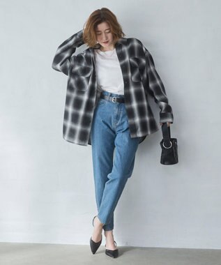 WEGO 【ユニセックス着用ITEM/SMLサイズ展開】オンブレチェックシャツ（LS） 柄1