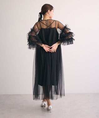 Green Parks ・Ｒａｉｌｍｅ　チュールワンピース（インナーＯＰ付） Black