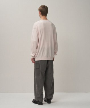 ATON LINEN WOOL BRUSHED | Vネックセーター - UNISEX PINK