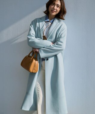 23区 L 【GISELe掲載】ウールカシミヤ パフスリーブ ニット スカイブルー系