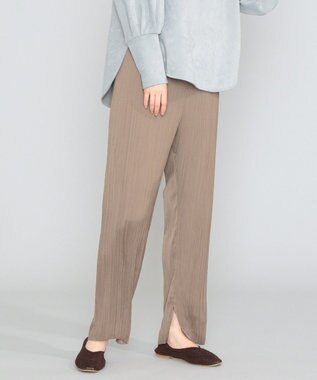 SHARE PARK LADIES 【洗える】アンティークサテンプリーツパンツ