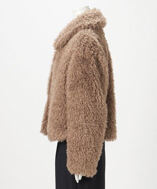 23区 【GOLD LABEL】カーリーニードルファー ブルゾン キャメルベージュ