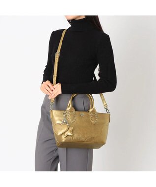 ANNA SUI ルミナス 2WAYハンドバッグ（大） ゴールド