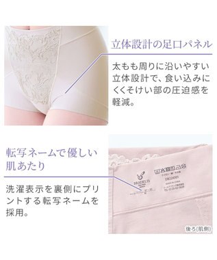 BRADELIS New York 【BRADELIS NewYork peace ブラデリス】ハートのお尻に格上げショーツ24 深め 綿混 伸縮性抜群 程よくフィットしてキュッと上がる グレージュ