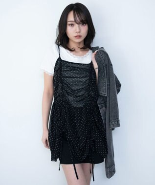 WEGO ドロストデザインキャミワンピース 柄1