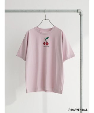 Green Parks Ｓｍｉｌｅｙ　Ｆａｃｅ／チェリープリントＴシャツ Pink