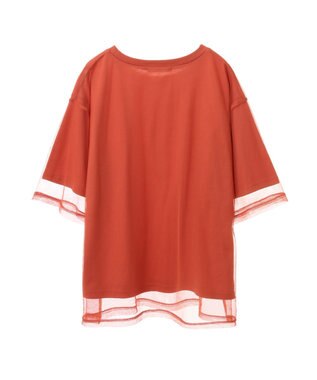 Green Parks BEST PRICE チュールレイヤードプルオーバー Orange