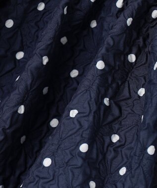 ANY KIDS 【洗濯機可能】バルーン ドットスカート ネイビー