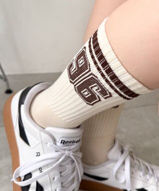 WEGO ナンバリングラインリブソックス ブラウン