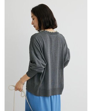 Green Parks ・ＥＬＥＮＣＡＲＥ　ＤＵＥパールツキシアーカーディガン Gray