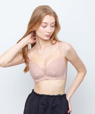 AMPHI ブラジャー バストをコンパクトに見せる ラクなつけごこち A～Gカップまで対応 大きいサイズ 【小さく見せるブラ】 ブラ BOG305 アンフィ／ワコール ベージュ