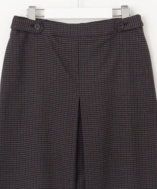 J.PRESS LADIES 【洗える】30/2 TR ドビー ガンクラブ ボックスプリーツ スカート グレー系3