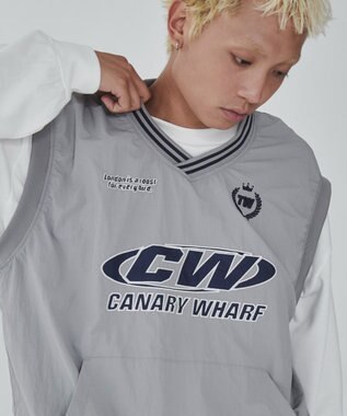 WEGO ナイロンVネックベスト グレー