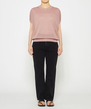 uncrave シアー ニットプルオーバー ピンク