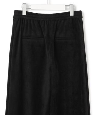 ICB L 【洗える】 ラッセルライトピケ ストレートパンツ ブラック系