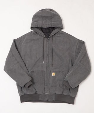 WEGO ワーカーズキルトフードブルゾン ブラック中濃色