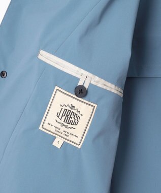 J.PRESS MEN 【ビジネス対応可】【撥水加工 / ウォッシャブル可】テクニカルライトポプリン ドレスカーコート サックスブルー系