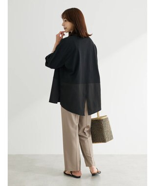 Green Parks らくスレストレートパンツ Gray Beige