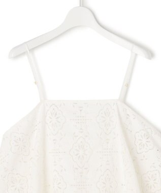 23区 【先行予約】ラッセルオーナメントレース キャミソール ブラウス ホワイト系