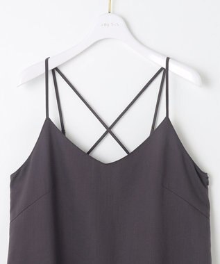 ANY SIS 【洗える】カットワークエンブロイダリー ワンピース スレート