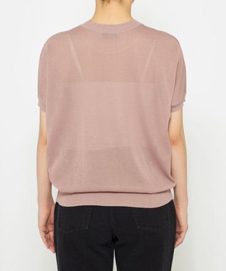 uncrave シアー ニットプルオーバー ピンク