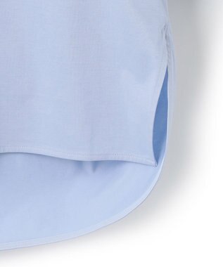 ICB 【洗える】 ブラウスライクジャージー ドルマンスリーブカットソー サックスブルー系