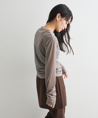 CRAFT STANDARD BOUTIQUE シアーベロアサイドギャザープルオーバー Gray