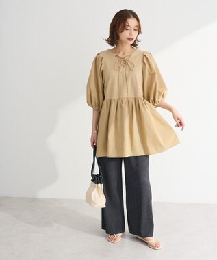 Green Parks ・ＥＬＥＮＣＡＲＥ　ＤＵＥ　２ｗａｙボリュームチュニック Beige