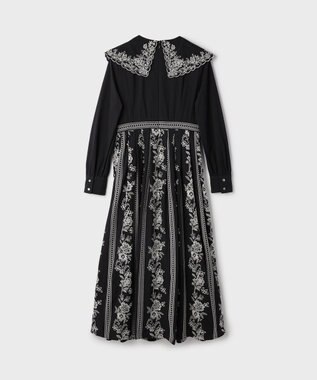 GRACE CONTINENTAL パターン刺繍ワンピース ブラック