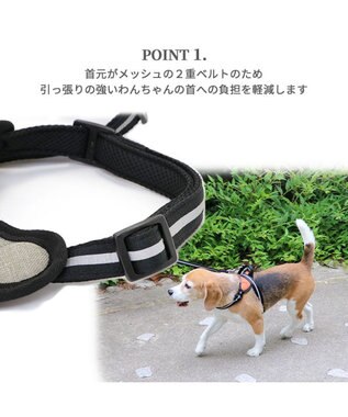 PET PARADISE ヘッドインハーネス  【ＳＭ】 オレンジ / ブルー 【中型犬】 オレンジ×グレー