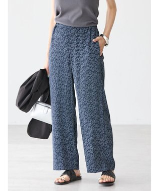 AMERICAN HOLIC イージーケア＋接触冷感プリントリラックスパンツ Navy