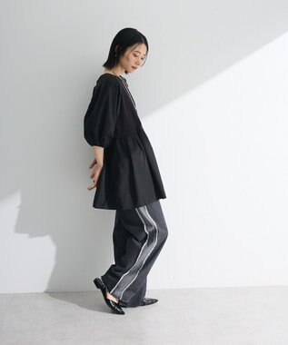 Green Parks ・ＥＬＥＮＣＡＲＥ　ＤＵＥ　２ｗａｙボリュームチュニック Black