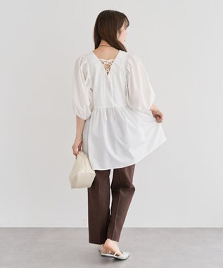 Green Parks ・ＥＬＥＮＣＡＲＥ　ＤＵＥ　２ｗａｙボリュームチュニック Off White