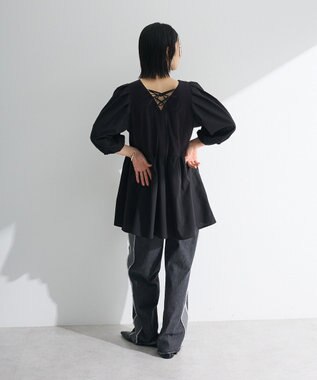 Green Parks ・ＥＬＥＮＣＡＲＥ　ＤＵＥ　２ｗａｙボリュームチュニック Black