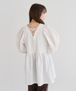 Green Parks ・ＥＬＥＮＣＡＲＥ　ＤＵＥ　２ｗａｙボリュームチュニック Off White