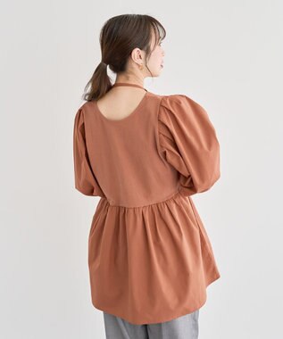 Green Parks ・ＥＬＥＮＣＡＲＥ　ＤＵＥ　２ｗａｙボリュームチュニック Brown